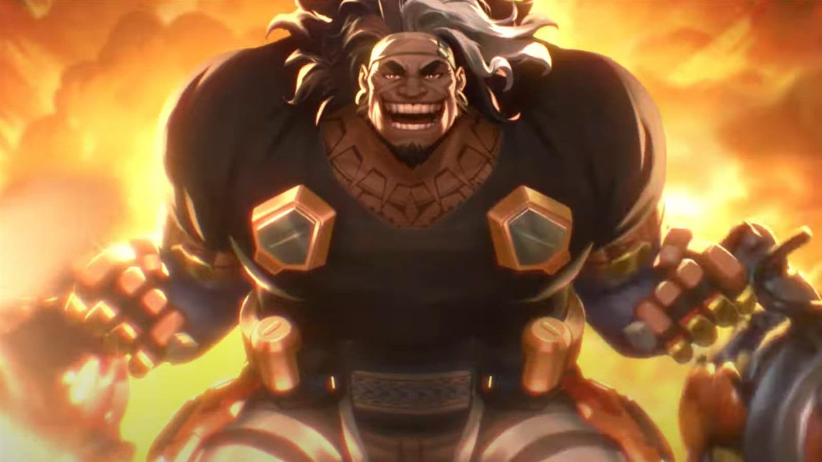 炎の中で戦うマウガ